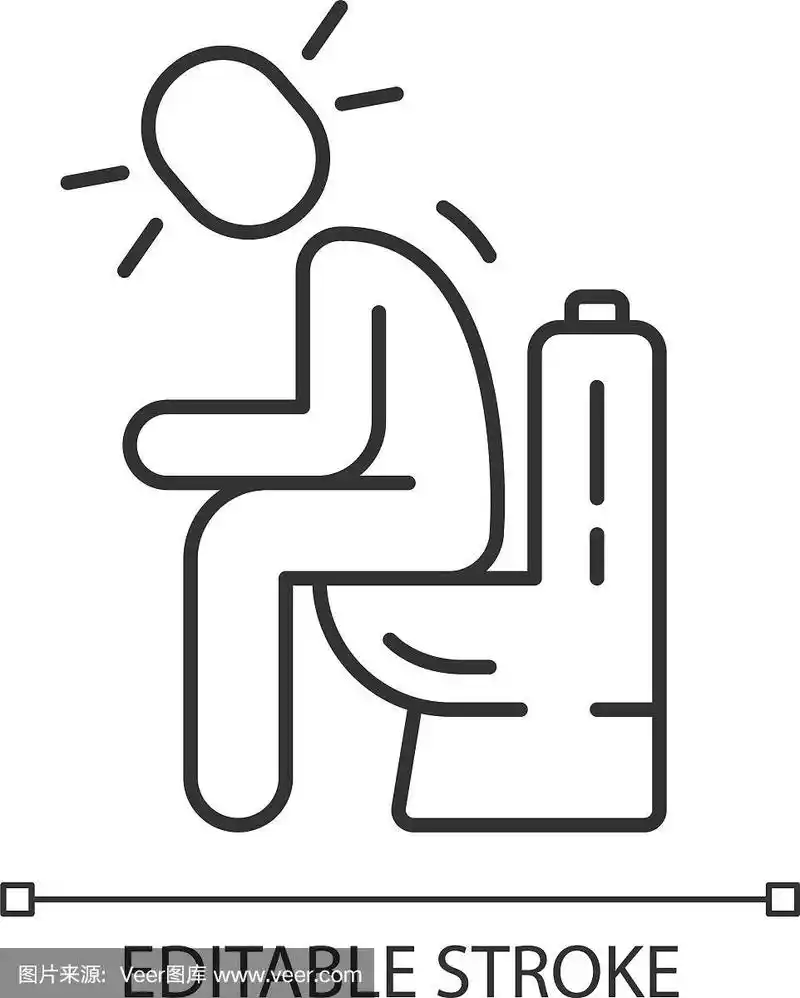 腹泻便秘线性图标