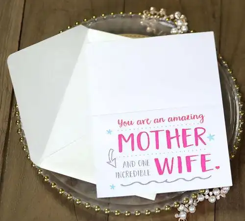 亚马逊漂亮母亲节印刷贺卡 玫瑰节日英文祝福卡片 立体席位卡批发