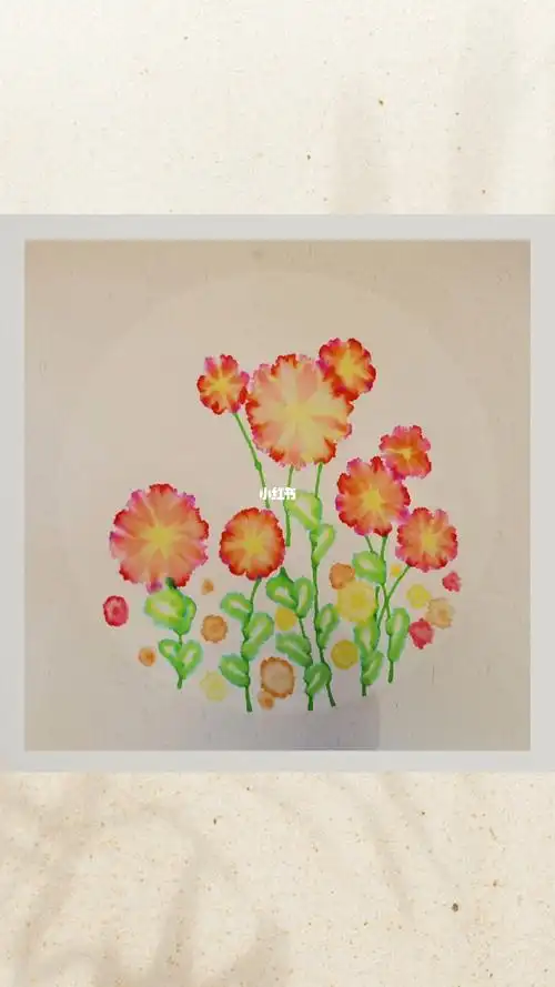 儿童画晕染春天的花#幼儿园#亲子#春天