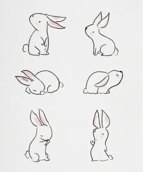 超可爱简笔画:傲娇小兔子🐰