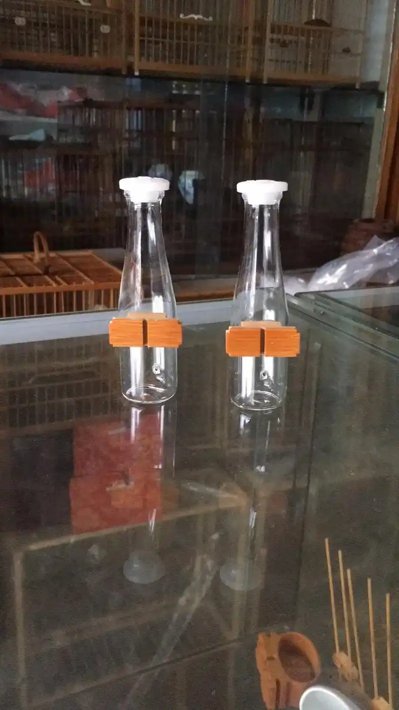 绣眼鸟 喝水的 水瓶#鸟笼鸟具 #支持全国发货 #全手工制作 - 抖音