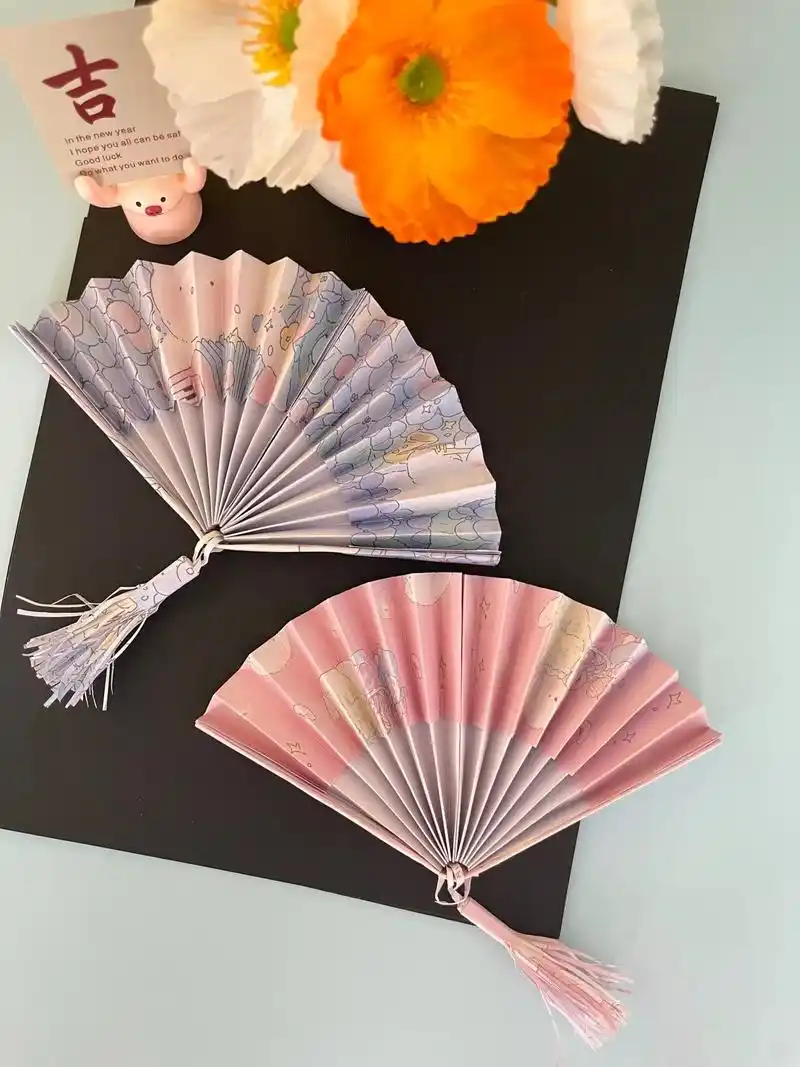 古风扇子制作教程.天热这么热,做把漂亮的古风扇子清凉一下吧! - 抖音