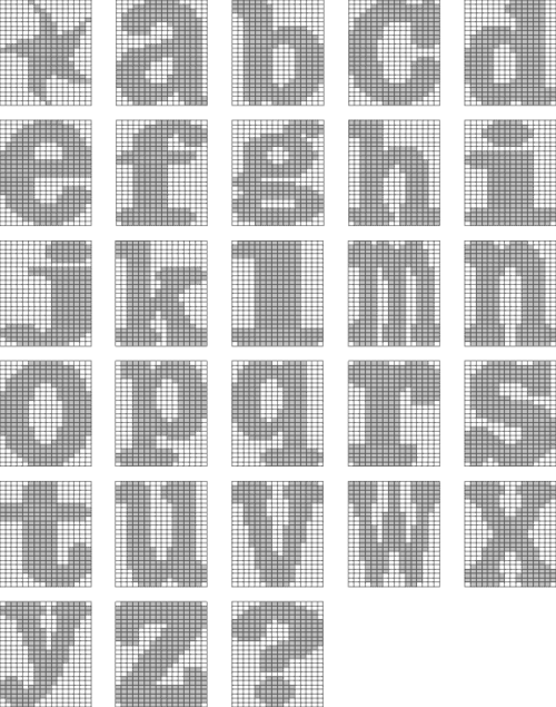 【转载】字母钩编图案