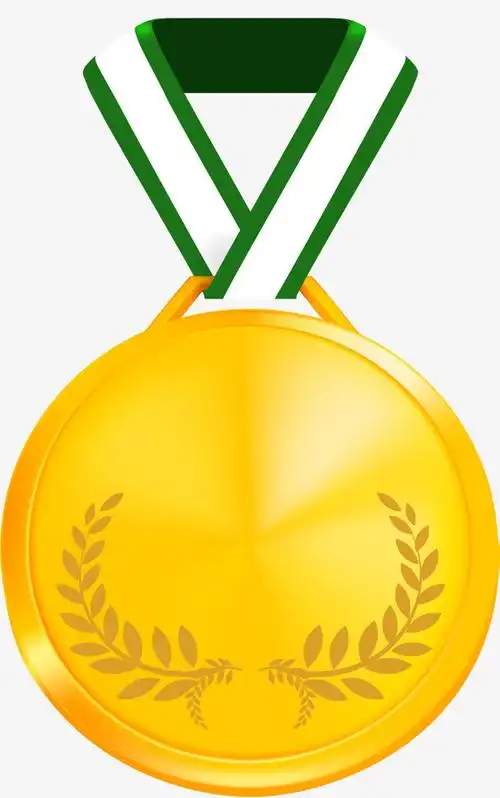 卡通金色奖牌