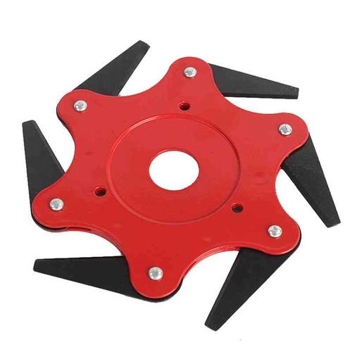 割草机六叶刀片打草头汽油割草机除草刀片割灌机通用配件