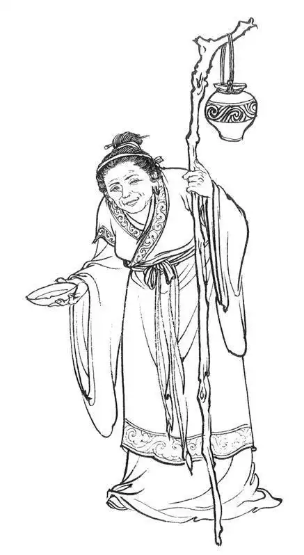 孟婆简笔画简笔画