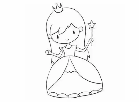 卡通画人物可爱公主怎么画 卡通画人物可爱公主简笔画简笔画公主教程