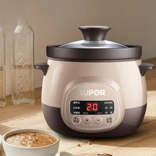 苏泊尔电炖锅家用煲汤锅煮粥神器紫陶砂锅炖盅全自动陶瓷养生炖锅