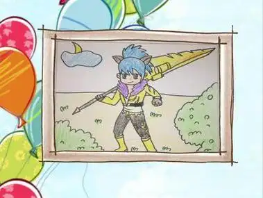 韩信街头霸王简笔画可爱