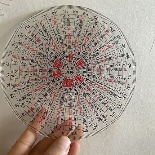 财慧阁亚克力透明九星立向消砂纳水罗盘伴侣 地母翻卦 辅星水法1