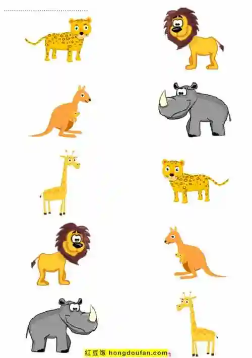 8张匹配尾巴匹配天气匹配环境幼儿匹配游戏图片免费下载