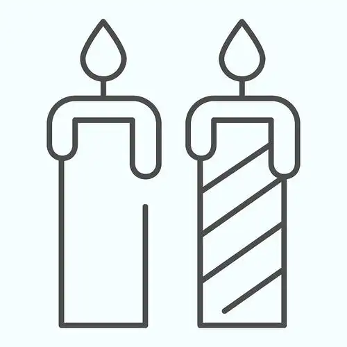 两根蜡烛细线图标烛光图片