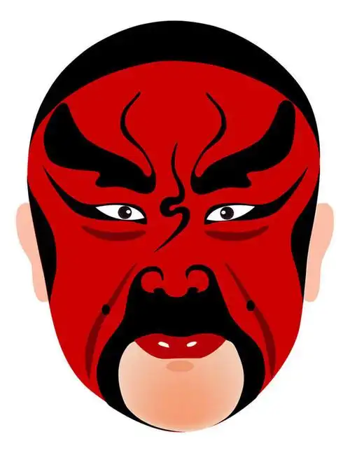 面具,高光,几何,计算机图形,合成,图画,文化,画,一个,红色,黑色,脸谱