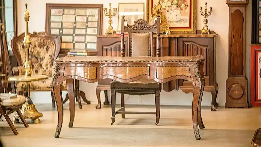 西洋古董中古家具路易十五洛可可风格写字桌办公椅