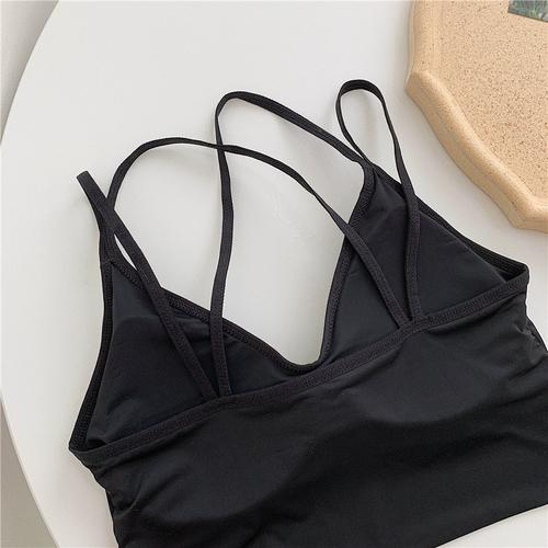 水上乐园玩水泳衣上衣单件女款游泳馆衣服运动小背心大胸防下垂