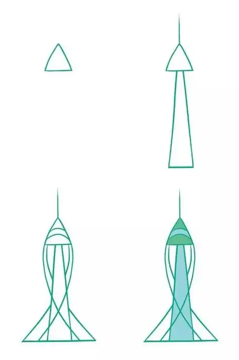 塔简笔画图片大全 保俶塔简笔画图片大全