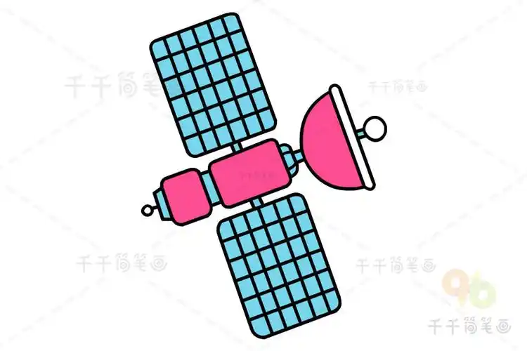 空间站简笔画步骤图