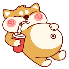 宠溺的看着她喝喜欢的饮料 喝的打嗝