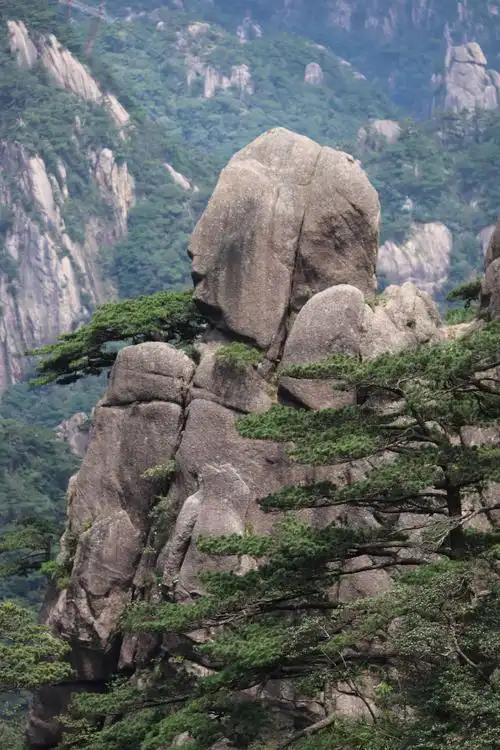 其它 初见黄山,上篇 写美篇玉屏景区是黄山的主要景点,这里有许多伟人