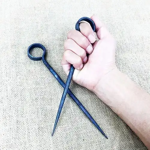 适用于 兼容定制适用与纯手工锻打铁锥子钢锥子铁钻子钢钻固定鳝鱼扎