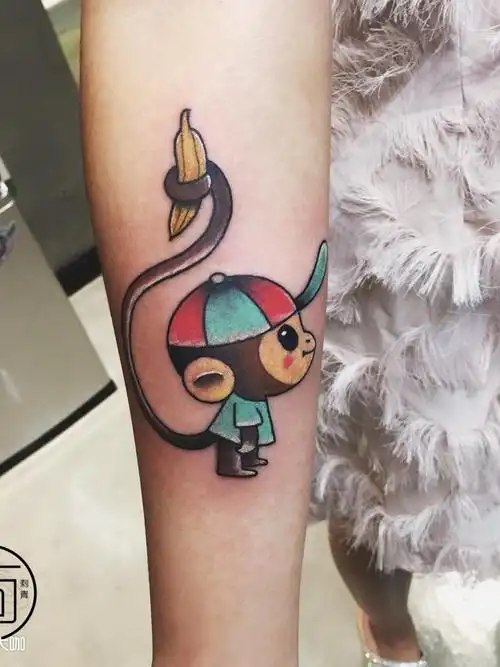 猴子_纹身图案手稿图片_阿亮的纹身作品集