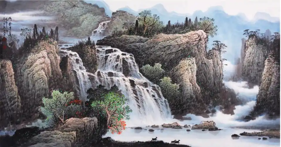 张月岗:现代山水画代表性画家,画风神秘幽远_作品