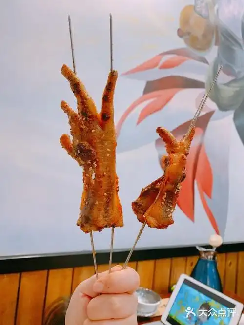 勃利地摊铜锅涮肚烤鸡手图片