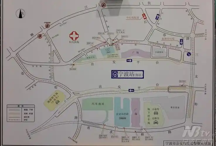 宁波站北广场示意图