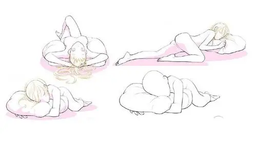 画本子用得着,转需! °少女睡觉姿势的绘画参考,各种常用睡姿动作!