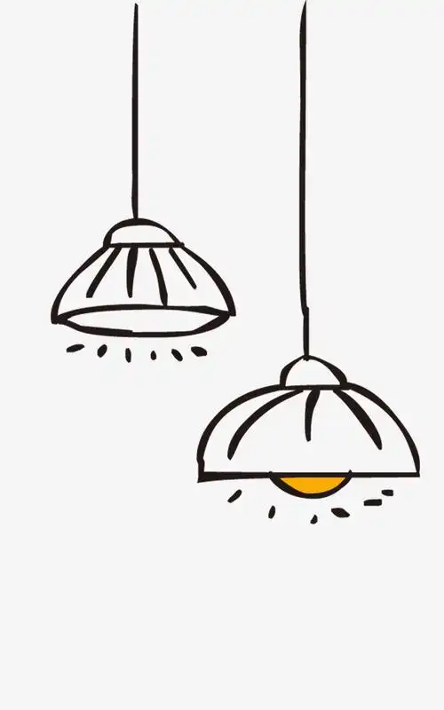 简约卡通手绘生活电器元素设计吊灯