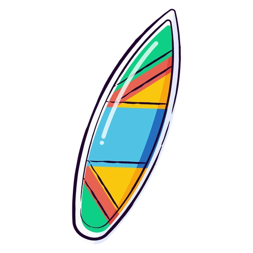 夏天彩绘冲浪板
