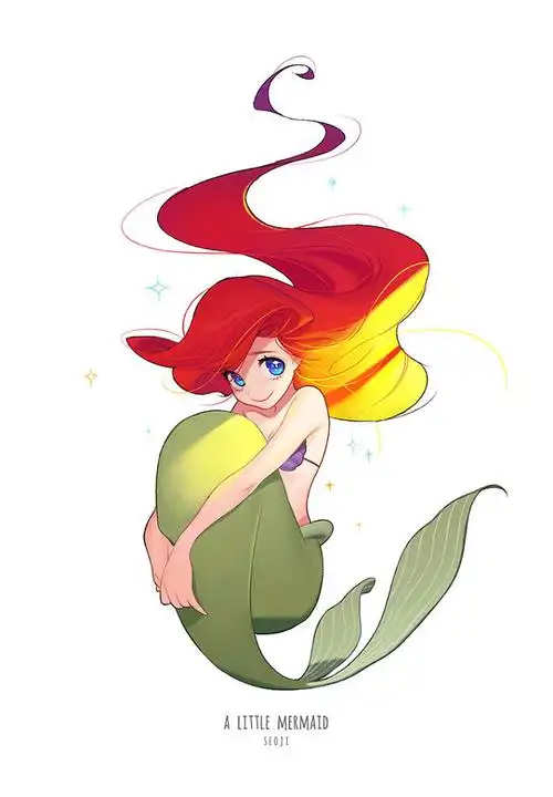 电影迪士尼小美人鱼海的女儿画师seojiももうさぎ