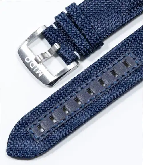 m026629am026430a编织手表皮带美度领航者m026帆布尼龙表带原装