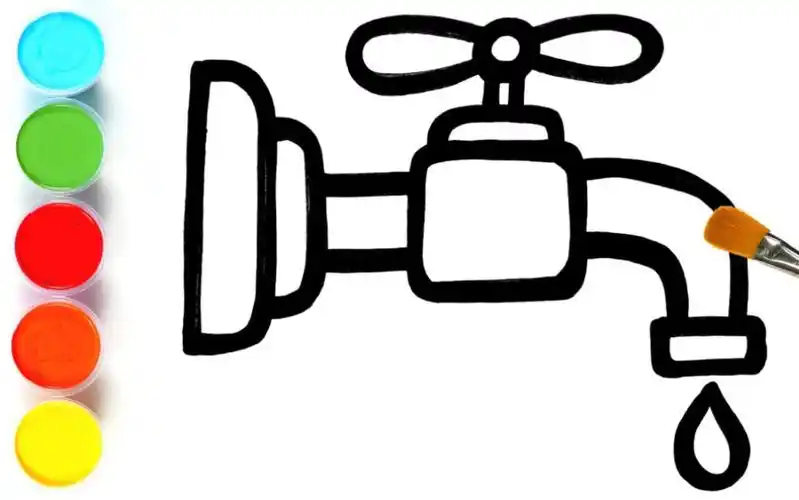 怎么画一个卡通水龙头,一起来画儿童简笔画