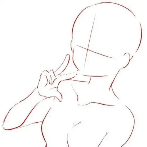 上半身线稿素材