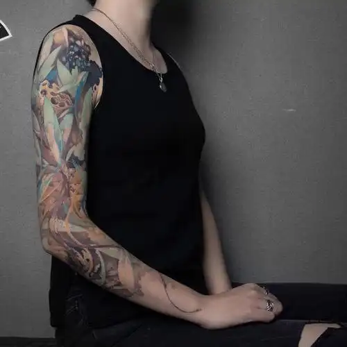 【荷花花臂合集】|古风意向风_纹身吧社区 - 纹身大咖