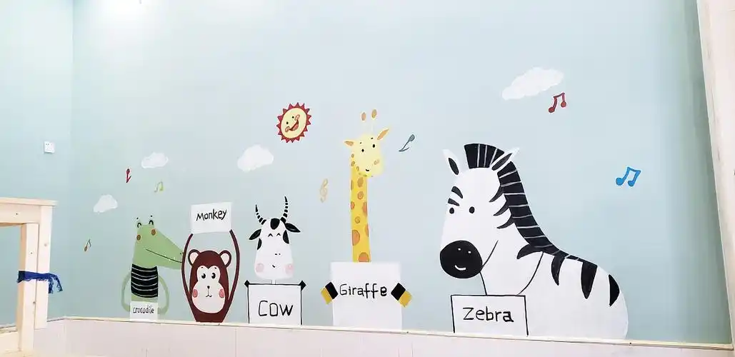 幼儿园墙绘 幼儿园墙体彩绘 东莞石新早教中心