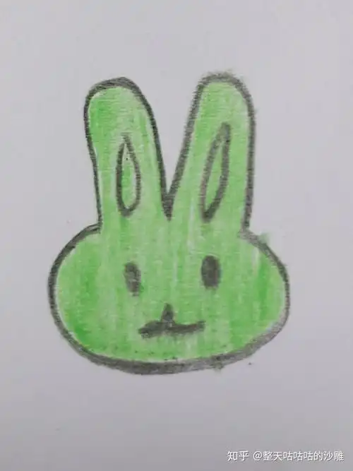有没有顾淼画的绿色小兔子的图片啊各位
