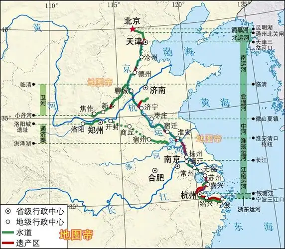 京杭大运河,是世界上里程最长,工程最大和最古老的运河之一,与长城