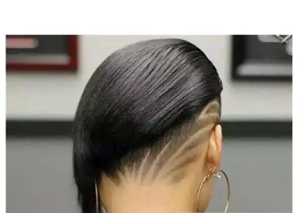 女生剃鬓角帅气短发发型