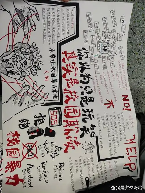 防校园欺凌手抄报 手抄报已经上交学校了 其他细节照片拍不了了 有