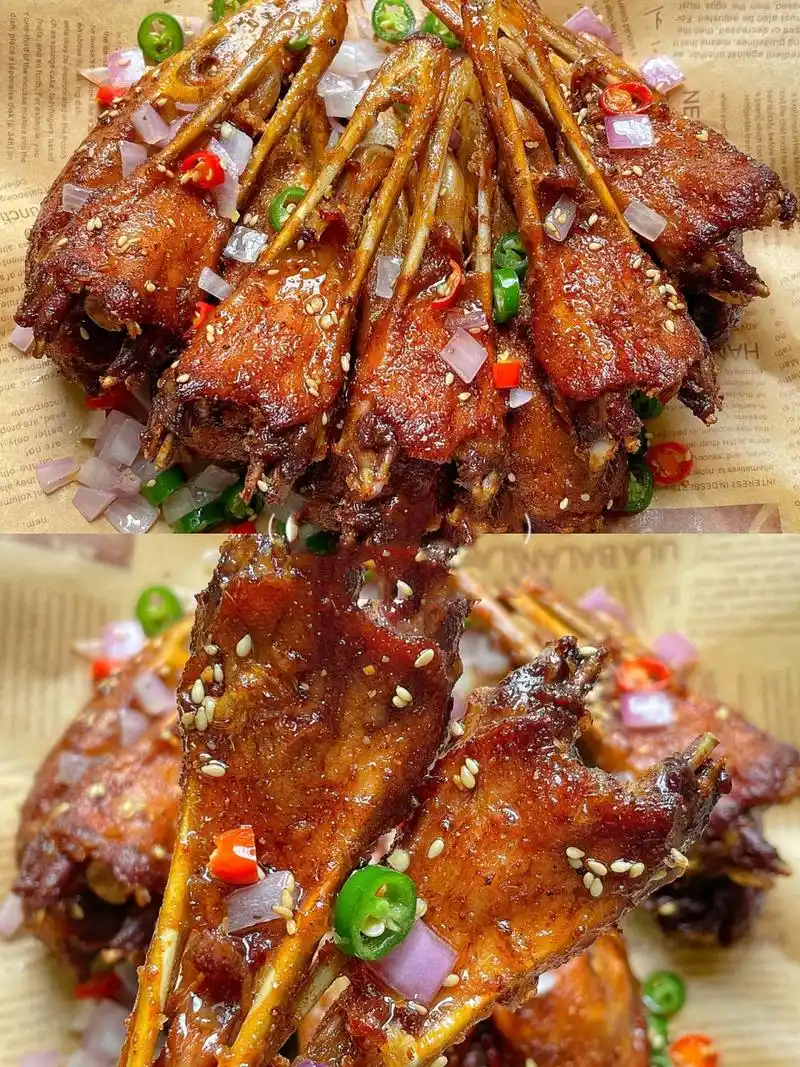 椒盐鸭下巴～好吃到连骨头都不放过,太香了 比烧烤店的还要好吃百倍