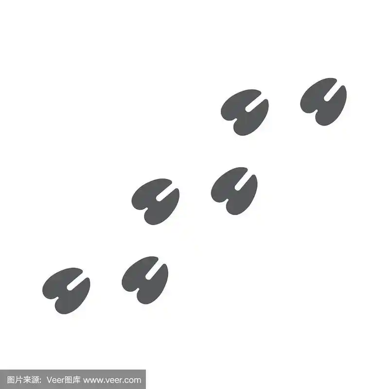 骆驼足迹矢量图标符号孤立的白色背景