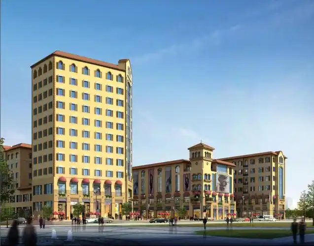 七层框架结构商业建筑效果图