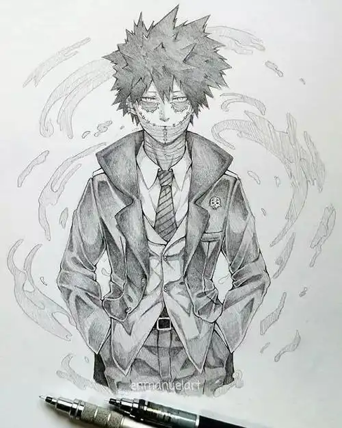 「精品绘画」如此灵动的动漫人物铅笔稿,拿走不谢!