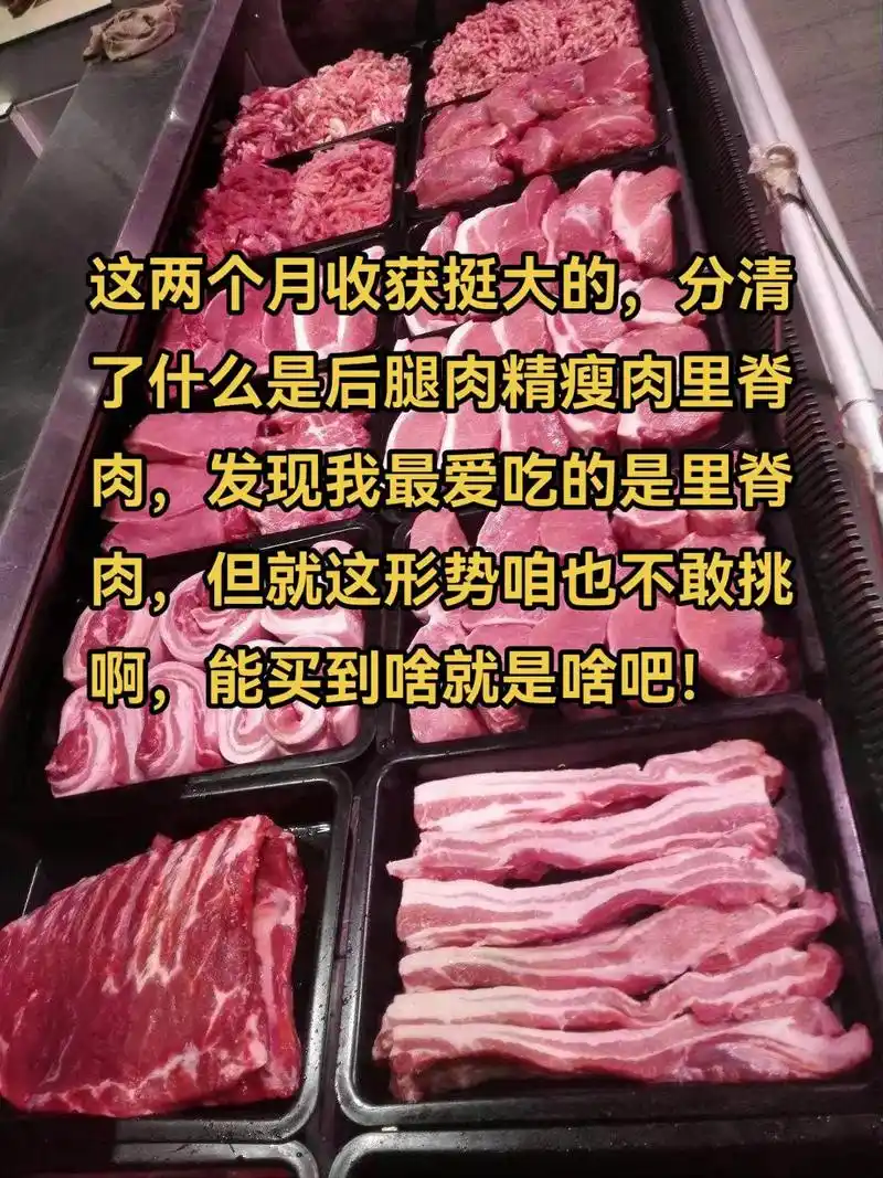 这两个月收获挺大的,分清了什么是后腿肉精瘦肉里 - 抖音