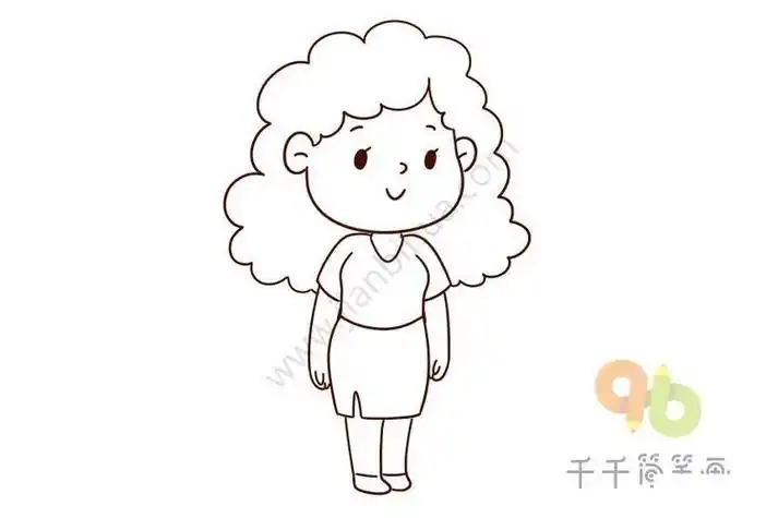 幼儿园食堂阿姨简笔画