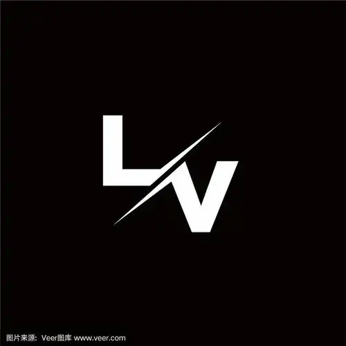 lv标志字母组合斜线与现代标志