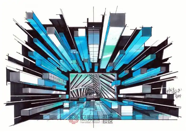 展厅马克笔表现技法步骤华科专项班