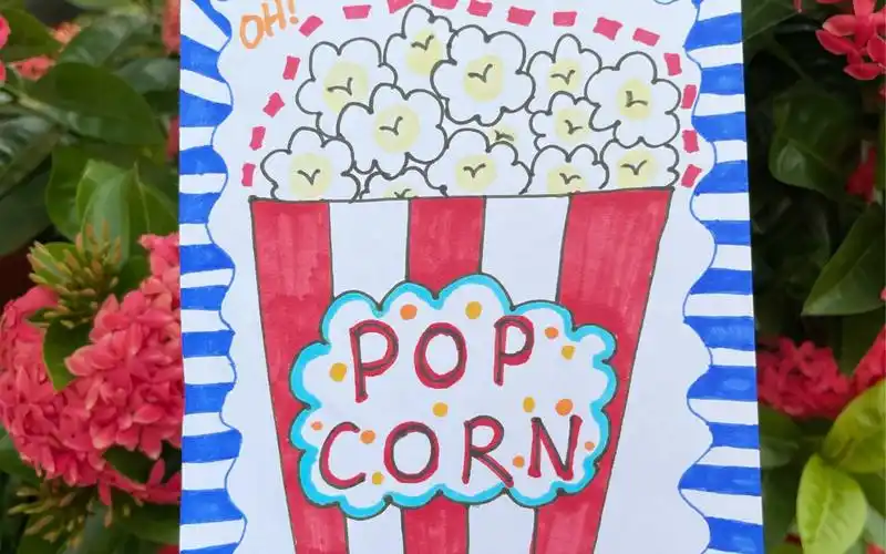 简笔画·爆米花